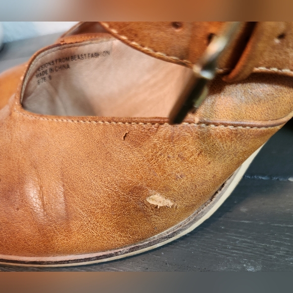 BEAST FASHION Tan Multi-Strap Block Heel Ankle Boots - Picture 5 of 11